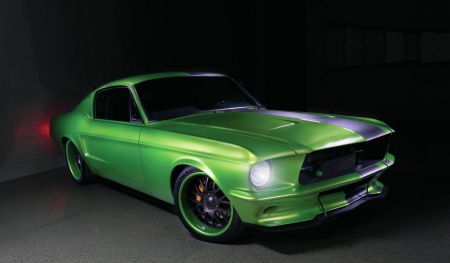 67 Green Machine - ford, classic, muscle, fastback