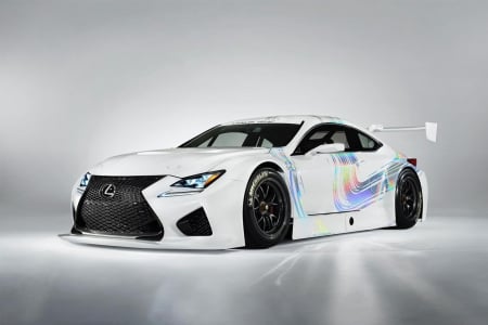 2014 Lexus RC F GT3 Racing Concept - lexus, black rims, wing, racing