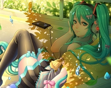 Hatsune Miku - pretty, anime, vocaloid, female, miku hatsune, hatsune miku, green hair, long hair, superstar, nice, popstar, idol, anime girl, beautiful, singer, girl, beauty, lovely, sweet, miku, diva, shade, hatsune, vocaloids