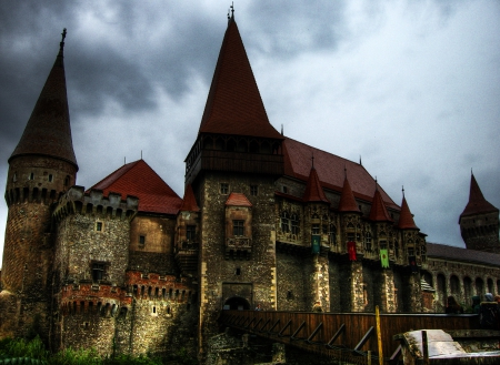 Hunyad Castle, Romania - romania, travel, hunyad castle, castle, old, castles