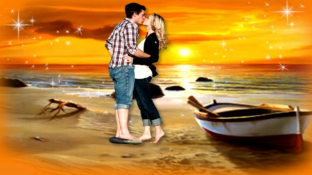 ~*~ Summer Love ~*~ - summer, love, sunset, romantic couple