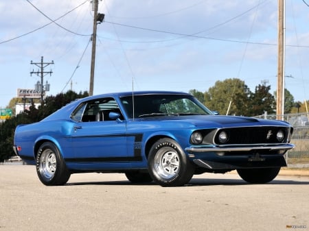 Boss 302 - 1969, ford, classic, blue