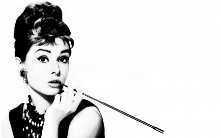 Audrey Hepburn - white, beauty, woman, actress, girl, audrey hepburn, black