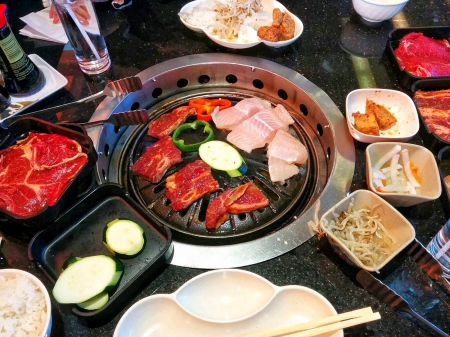 Korean BBQ - fun, entertainment, yummy, korean bbq, cool, foods