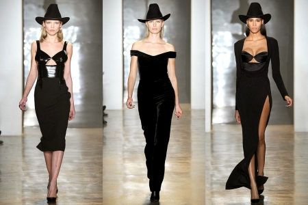 Cowgirl Cushnie II - style, fun, famous, models, stage, fashion, hats, cowgirls, females, western, runway