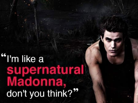 Paul Wesley as Stefan - actor, tv series, quote, man, vampire diaries, stefan, black, fantasy, red, word, paul wesley