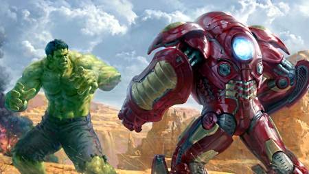 Hulk VS Hulkbuster - Evil, Hero, Hulk, Iron Man, Fight