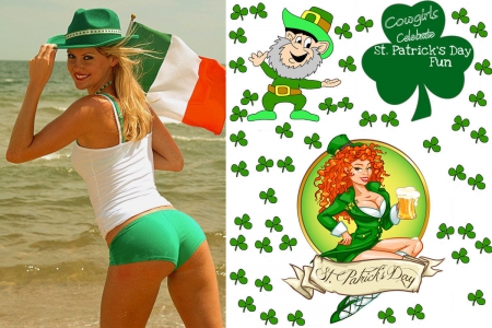 Happy St. Patrick's Day!!.. - fun, beaches, hats, fashion, models, holidays, western, cowgirls, style, blondes, irish, luck