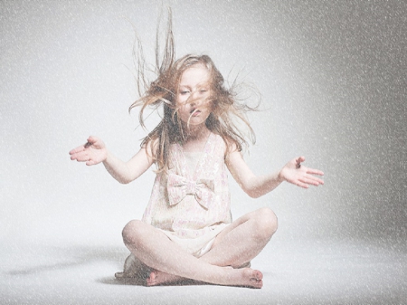 Winter Snow - child, girl, wind, anow