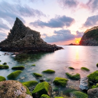 Sunset on Futo-Nishizo Cove, Japan