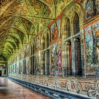 glorious interior of the church of santa chiara in naples hdr