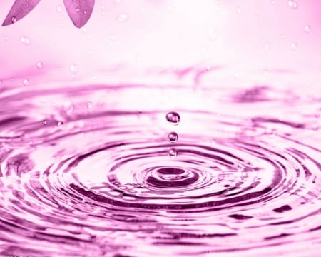 Pink drops - drops, pink, water, art