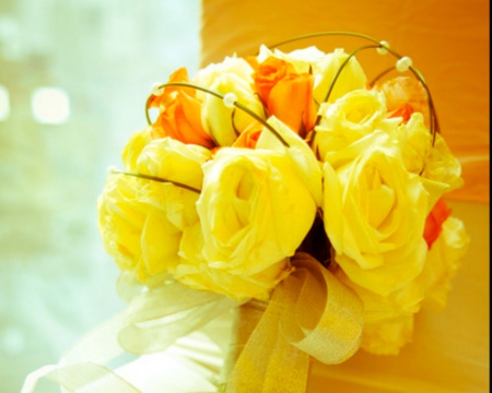 Bouquet - flowers, bouquet, yellow, rose