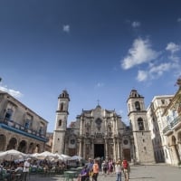 wonderful church plaza in cuba hdr