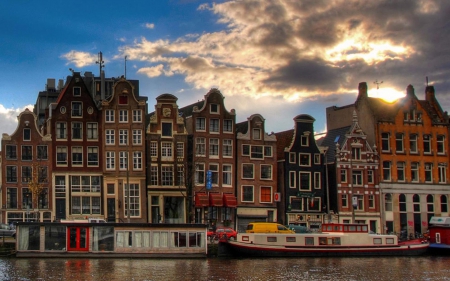 Amsterdam, Netherlands - Amsterdam, travel, city, buildings, hauses, view, old, cities, Netherlands