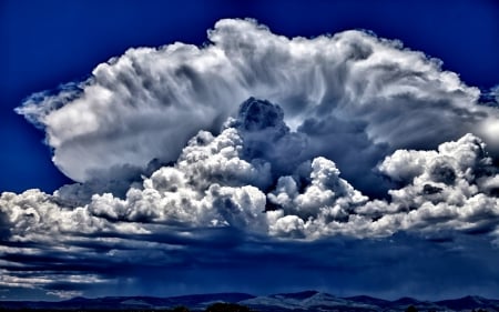 Storm over the mountains - storm, clouds, nature, mountain