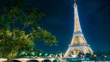 Paris At Night - france, paris, eiffel tower, paris at night, night