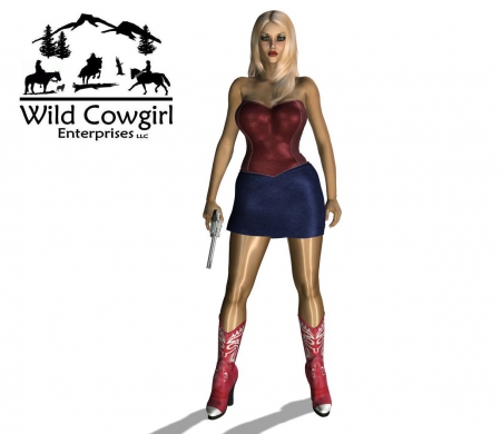 Cowgirl Enterprises - women, fun, girls, hot, female, boots, cowgirls, drawing, western, art, anime