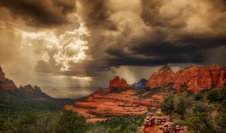 Dark Clouds - cloud, mountains, amazing, black