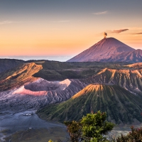 mount bromo volcano in indonesia hdr