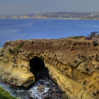 coastal cave in la jolla california hdr