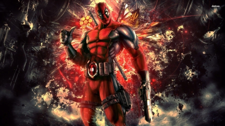 Deadpool - deadpool, cool, red, marvel