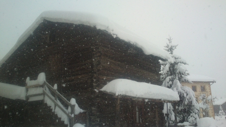 in alp its good time with snow for good wishes... - forces of natura, river, sunset, rainbow, architectura, mountain