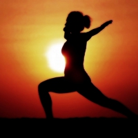Yoga at sunset