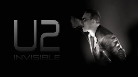 U2 Invisible - black and white, bono, invisible, u2