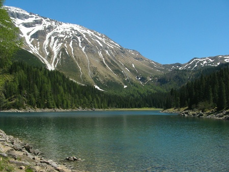 Mountain Lake - nature beauty, nature, lake, mountain, druffix, alps, water, dexy