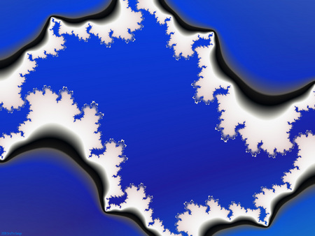 Blue Fractal - fractal, fractals, art, druffix, blue, computer, color