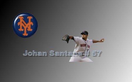 Johan Santana - New York Mets - sports, ny mets, mets, number 57, metman, baseball, johan santana