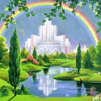 Pastel Colored Rainbow Palace