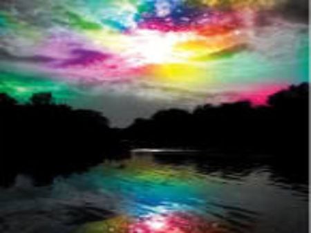 colorful lake - colors, abstract, landscape