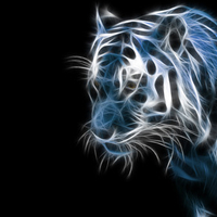 Tiger Fractal in Blue