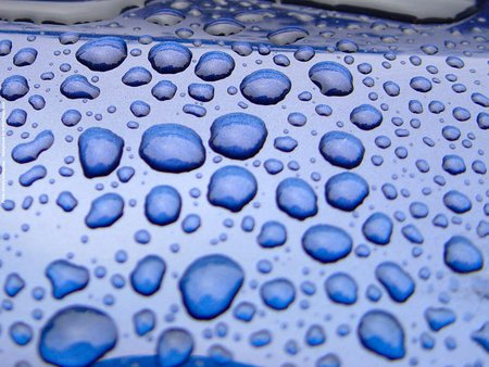 Blue Water Drops - blue, water droplets