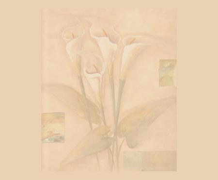 Calla Lilies - art, calla lilies, flowers, squares, beige