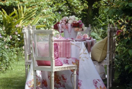 Garden Tea Party - nature, table, garden, tea party