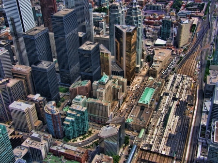 Toronto - aerial, skyscraper, architecture, City