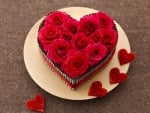 Red heart roses