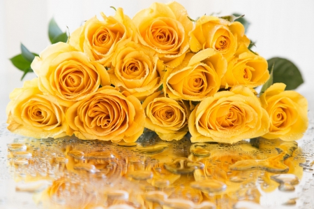 * YELLOW ROSES * - bunch, nature, flowers, roses