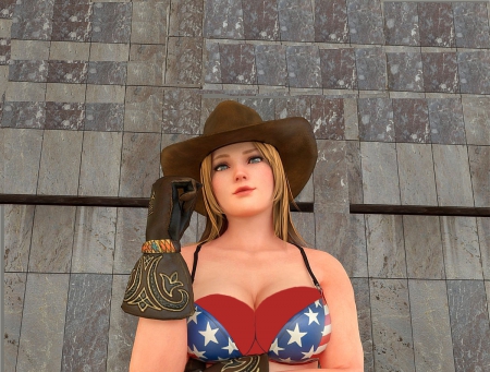 Cowgirl America - girls, westerns, women, anime, cowgirls, drawing, art, games, fun, female