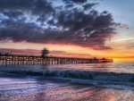 beautiful sea pier in chile hdr