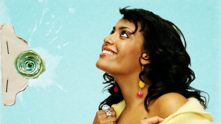 amel bent - smile, ring, model, earing