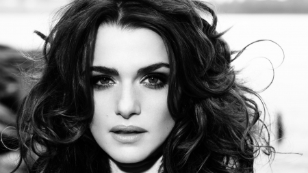 Rachel Weisz - face, white, black, beauty, rachel weisz, actress, girl, woman