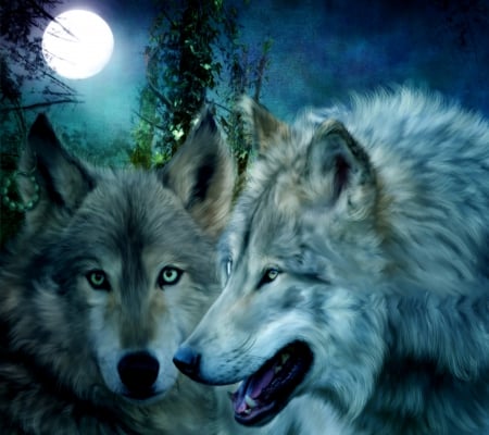 Awesome Wolfs - nature, wolf, dog, wild