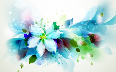 Spring - flowers, colours, fantasy, blue