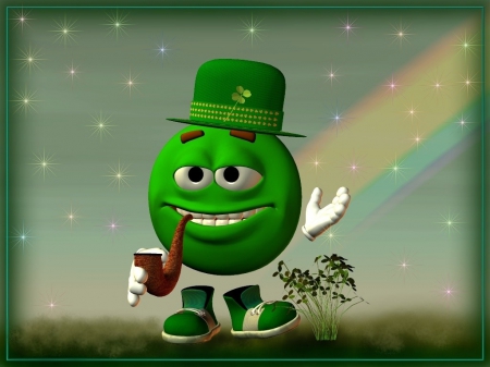 SMILE FOR ST.PATTY'S DAY - DAY, ST, SMILEY, PATRICKS, GREEN, FUNNY