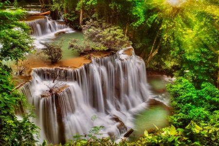 Beautiful waterfall -Thailand - nature, forest, thailand, beautiful, waterfall