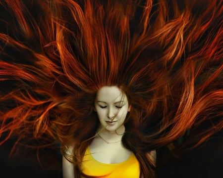 Red hair - style, hair, woman, redhead